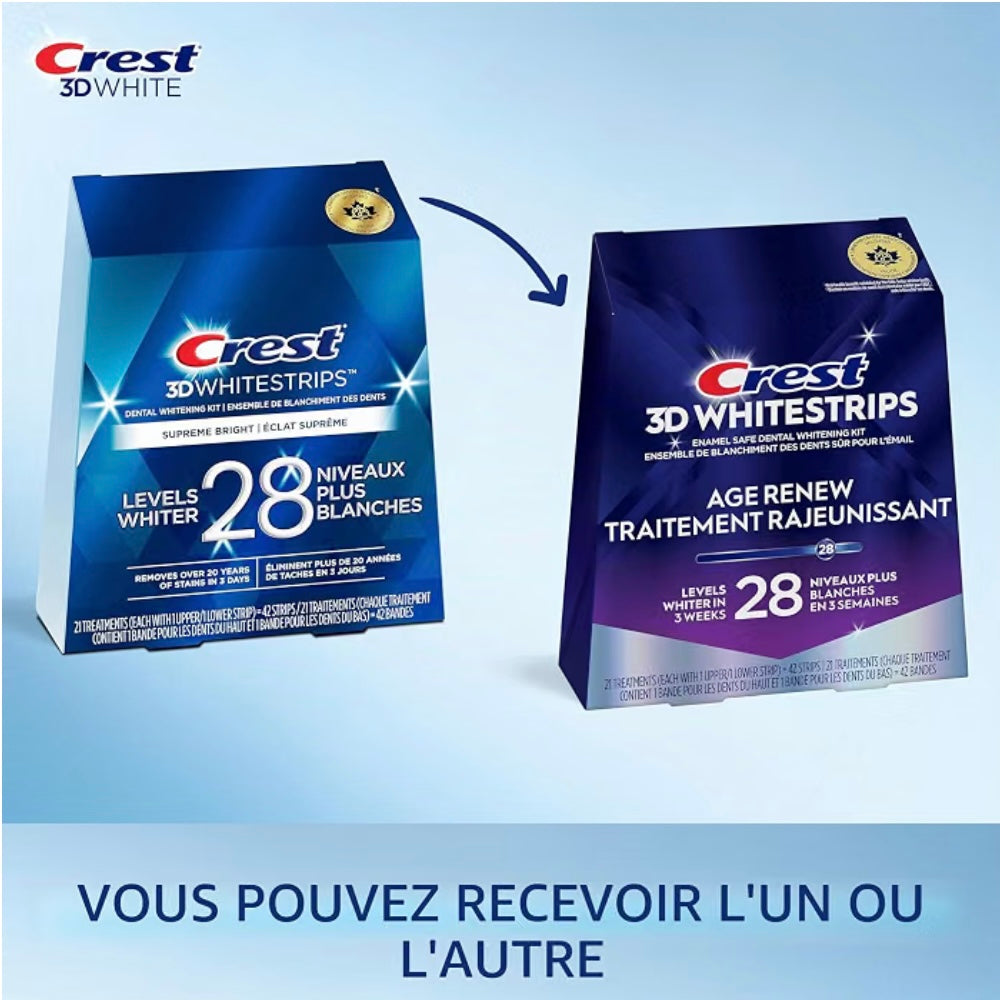 Crest 3D Whitestrips - Blanc Professionnel (28 niveaux)
