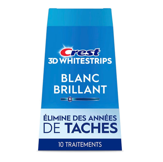 Crest 3D Whitestrips - Blanc brillant (6 niveaux)