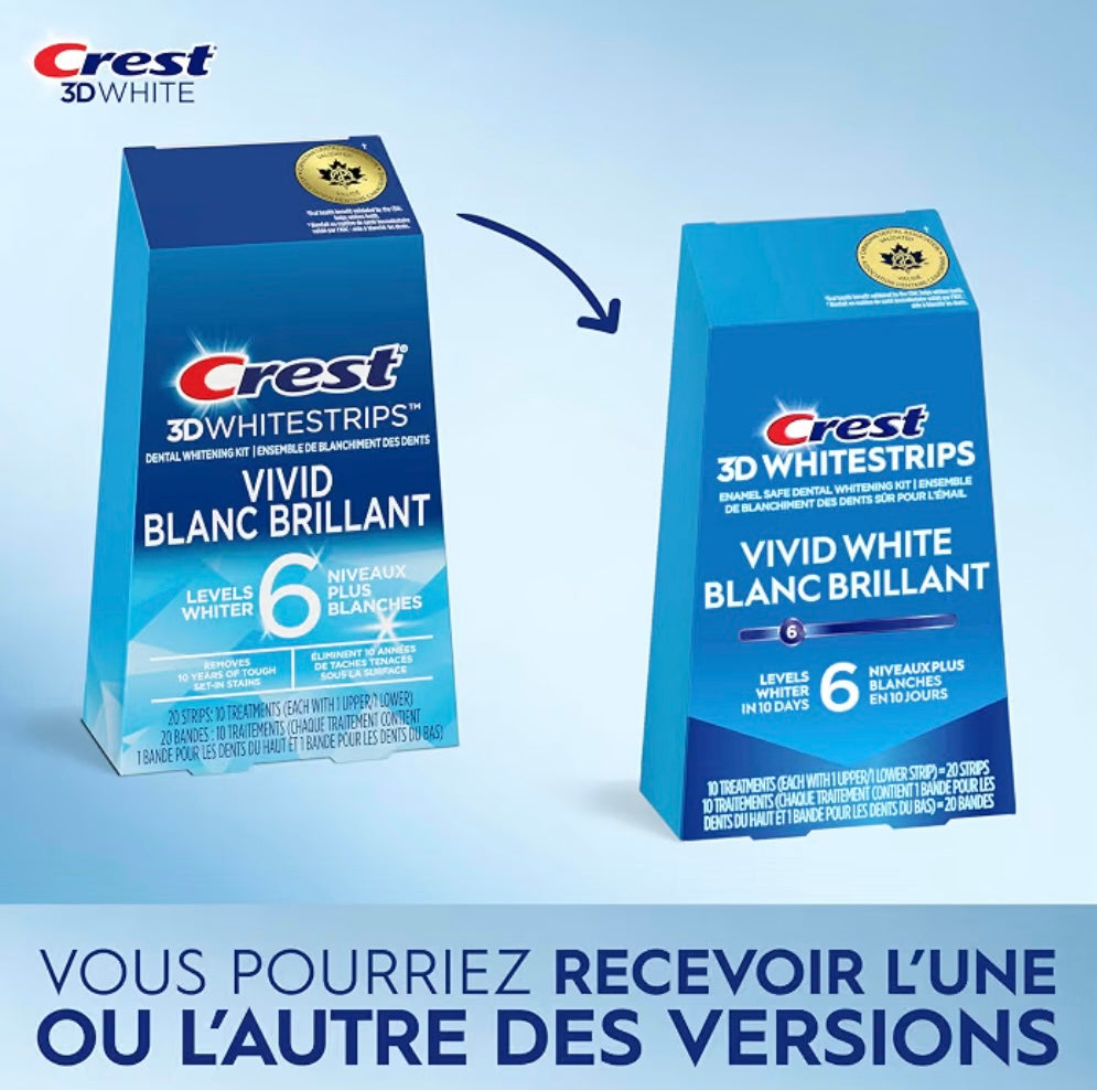 Crest 3D Whitestrips - Blanc brillant (6 niveaux)