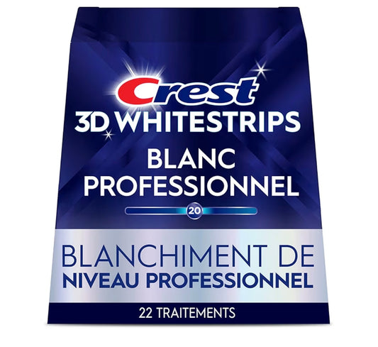 Crest 3D Whitestrips - Blanc Professionnel (20 niveaux)
