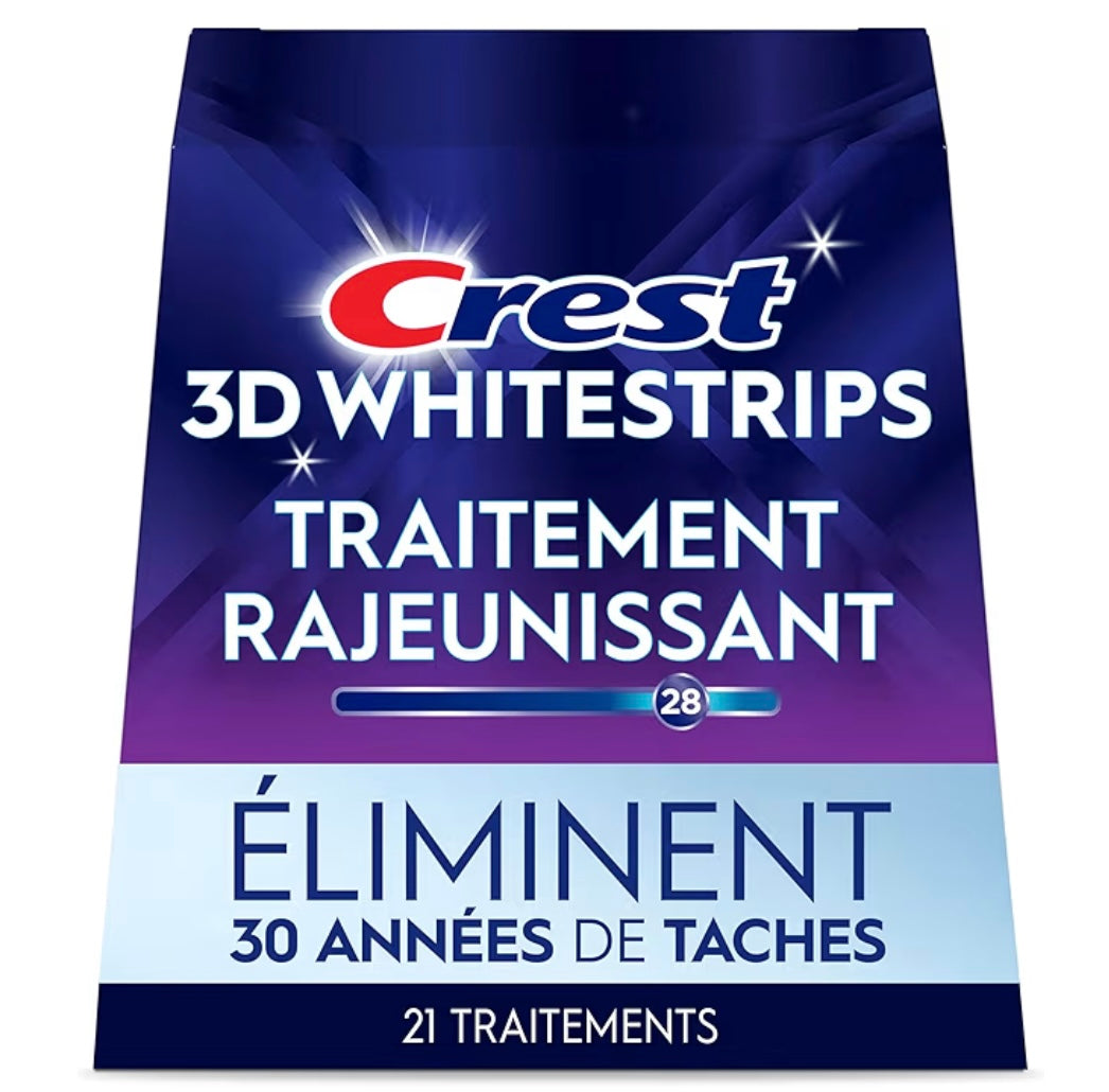 Crest 3D Whitestrips - Blanc Professionnel (28 niveaux)